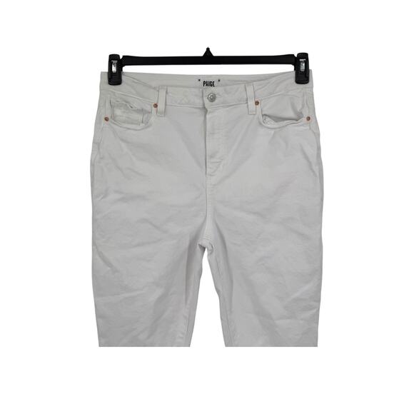 Paige Claudine Claudine Flared Ankle-Crop Jeans white size 32 - Picture 3 of 6